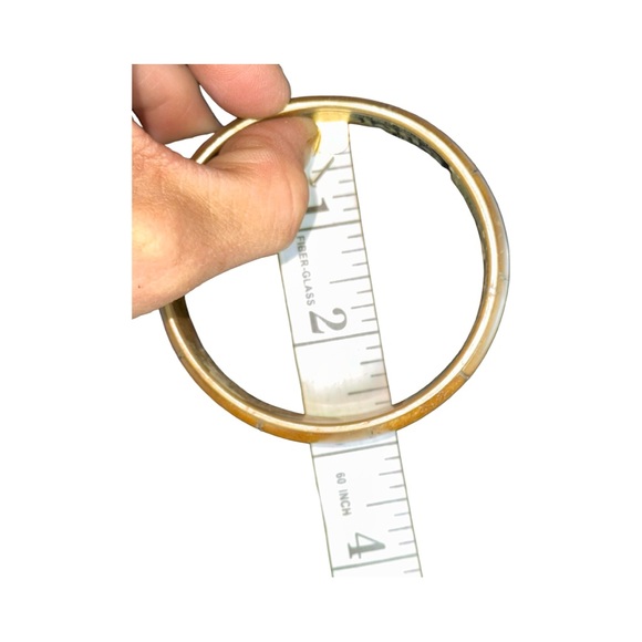 Vintage handmade for  Aziono Wide Bangle Bracelet Brass & Horn serial no - Picture 13 of 16